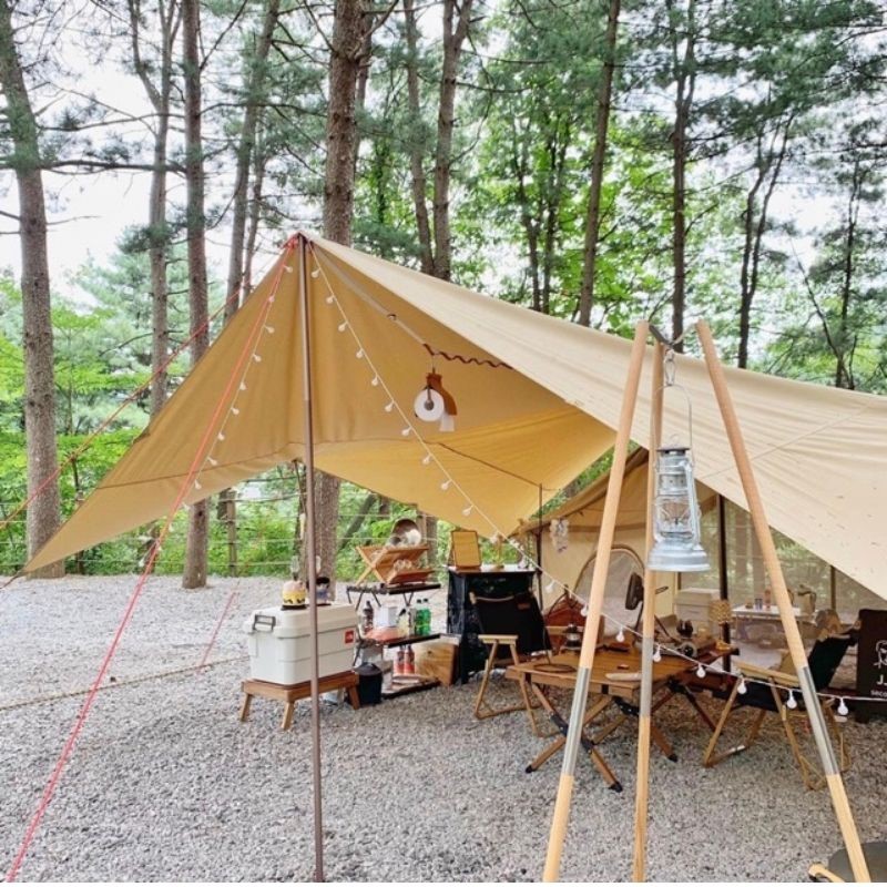 Mẫu tô điểm lều cắm trại với cái tăng ngoài trời